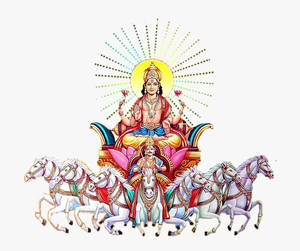 Surya Bhagwan Plain White Background Wallpaper