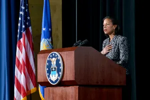 Susan Rice Speakingat Podium Wallpaper