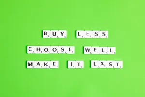 Sustainable Fashion Mantra Green Background Wallpaper