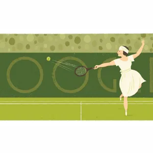 Suzanne Lenglen Cartoon Illustration Wallpaper