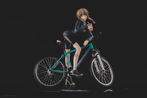 Suzuha Amane: Time Traveler & Skilled Cyclist Wallpaper