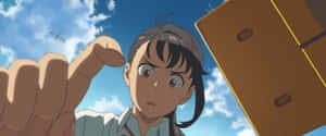 Suzume_ Reaching_ Out_ Sky_ Background Wallpaper