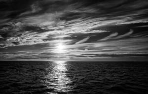 Svalbard Black And White Ocean Wallpaper