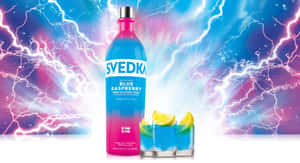 Svedka Blue Raspberry Flavored Vodka Lightning Visual Effects Wallpaper