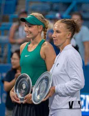 Svetlana Kuznetsova And Donna Vekic Wallpaper