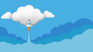 Swablu-shaped Clouds Wallpaper