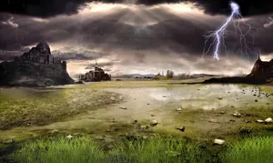 Swamp Thunderstorm Wallpaper