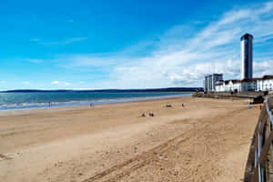 Swansea Bay Sunny Beachfront Wallpaper