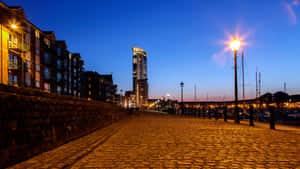 Swansea Marina Dusk View Wallpaper