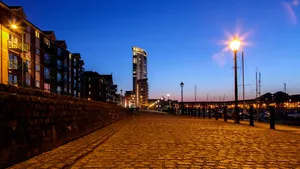 Swansea Marina Dusk View Wallpaper