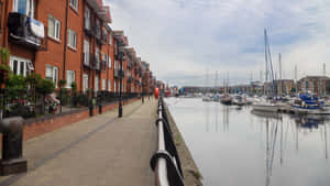 Swansea Marina Waterfront View Wallpaper