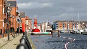 Swansea Marina Waterfront View Wallpaper