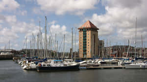 Swansea Marinaand Tower Wallpaper