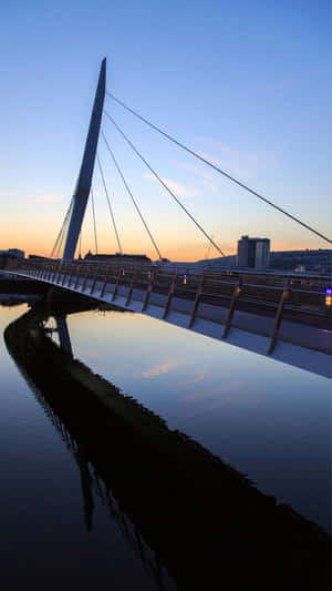 Swansea Sail Bridge Dusk Wallpaper