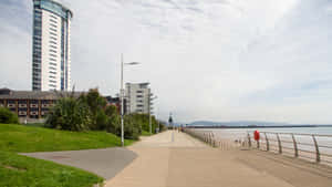 Swansea Waterfront Promenade Wallpaper