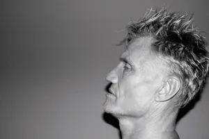 Swedish Actor Dolph Lundgren In An Intense Pose Wallpaper