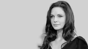 Swedish Actress Rebecca Ferguson Black And White Pencil Art Wallpaper