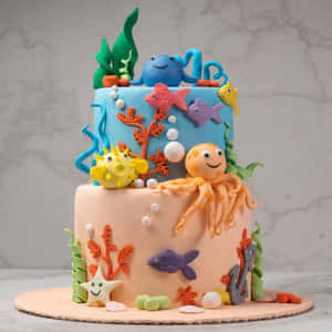 Sweet And Decorative Fondant Cake Wallpaper