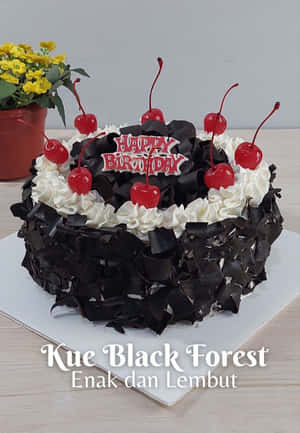 Sweet And Delicious Black Forest Cake Wallpaper