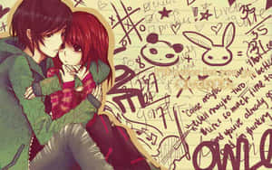 Sweet Anime Cute Couple Wallpaper