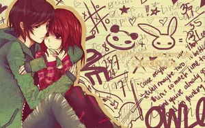 Sweet Anime Cute Couple Wallpaper