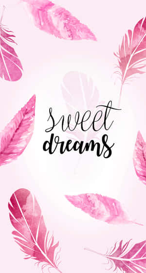 Sweet Dreams Pink Feathers Artwork Wallpaper