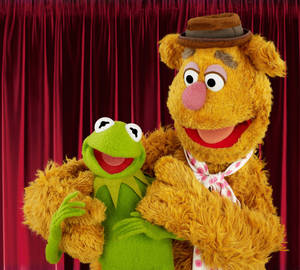 Sweet Fozzie Bear And Kermit Wallpaper