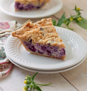 Sweet & Tasty Blueberry Pie Wallpaper