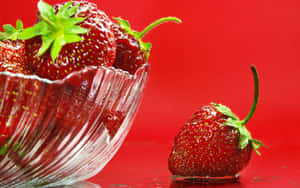 Sweet & Tasty Cute Strawberry Wallpaper