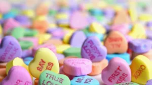 Sweetest Day Candy Hearts Assortment Wallpaper