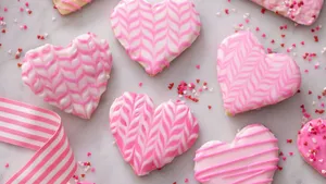 Sweetest Day Heart Cookies Wallpaper