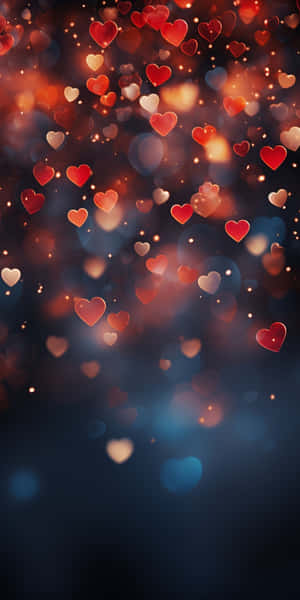 Sweetest Day Hearts Bokeh Background Wallpaper