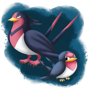 Swellow And Taillow Painting Wallpaper