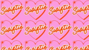 Swiftie Hearts Pattern Wallpaper