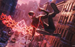 Swinging Spider Man Pfp Wallpaper