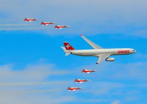 Swiss Airbusand Jet Formation Flight Wallpaper