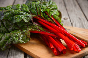 Swiss Chard Brilliant Red Stems Vegetable Wallpaper