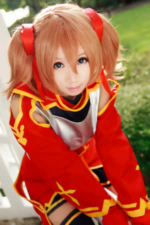 Sword Art Online Cosplayers In Action Wallpaper