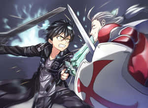 Sword Art Online Kiritovs Heathcliff Duel Wallpaper