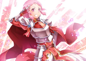 Sword Art Online's Lisbeth In Action Wallpaper