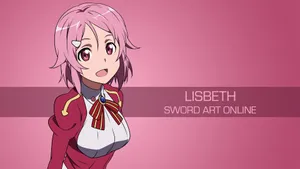 Sword Art Online's Lisbeth In Action Wallpaper