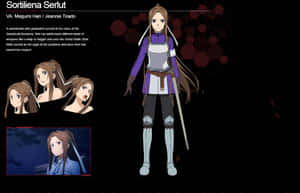 Swordswoman Sortiliena Serlut In Action Wallpaper
