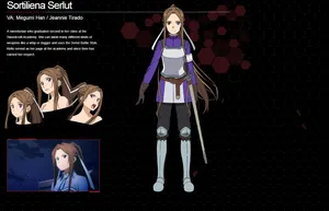 Swordswoman Sortiliena Serlut In Action Wallpaper