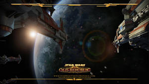 Swtor Spaceships Entering Planet Wallpaper