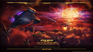 Swtor Starships Battle In Sun Wallpaper