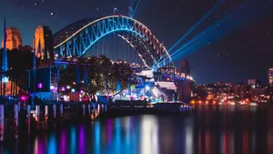 Sydney Harbour Bridge Night Lights Wallpaper