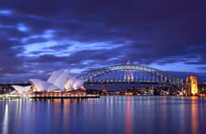 Sydney Harbour Bridgeand Opera Houseat Twilight.jpg Wallpaper