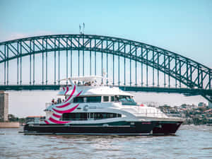 Sydney Harbour Cruise Shipand Bridge Wallpaper