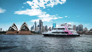 Sydney Harbour Cruisewith Opera House View Wallpaper