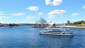 Sydney Harbour Cruisewith Opera House View Wallpaper